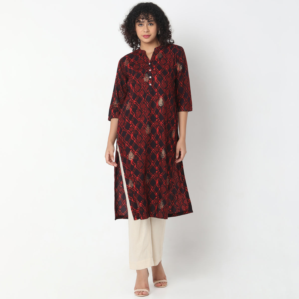 Straight Fit Printed Kurta