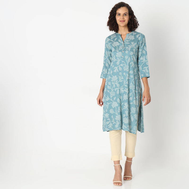 Straight Fit Printed Kurta