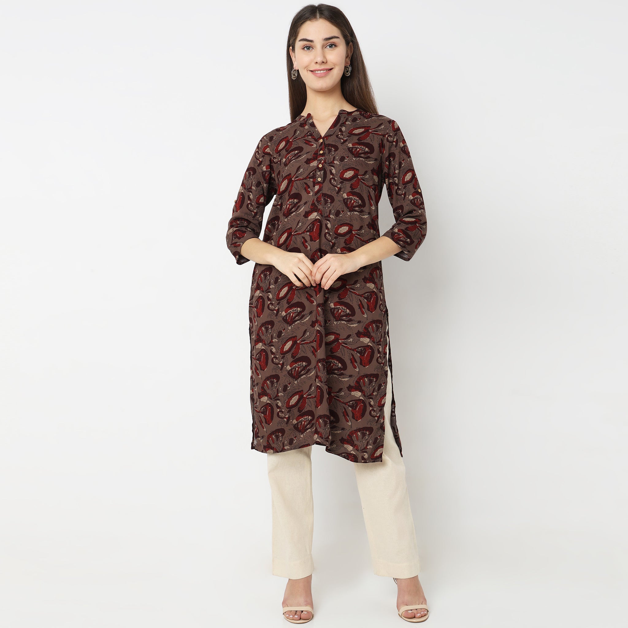 Straight Fit Printed Kurta