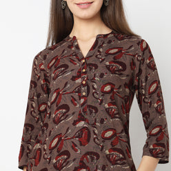 Straight Fit Printed Kurta