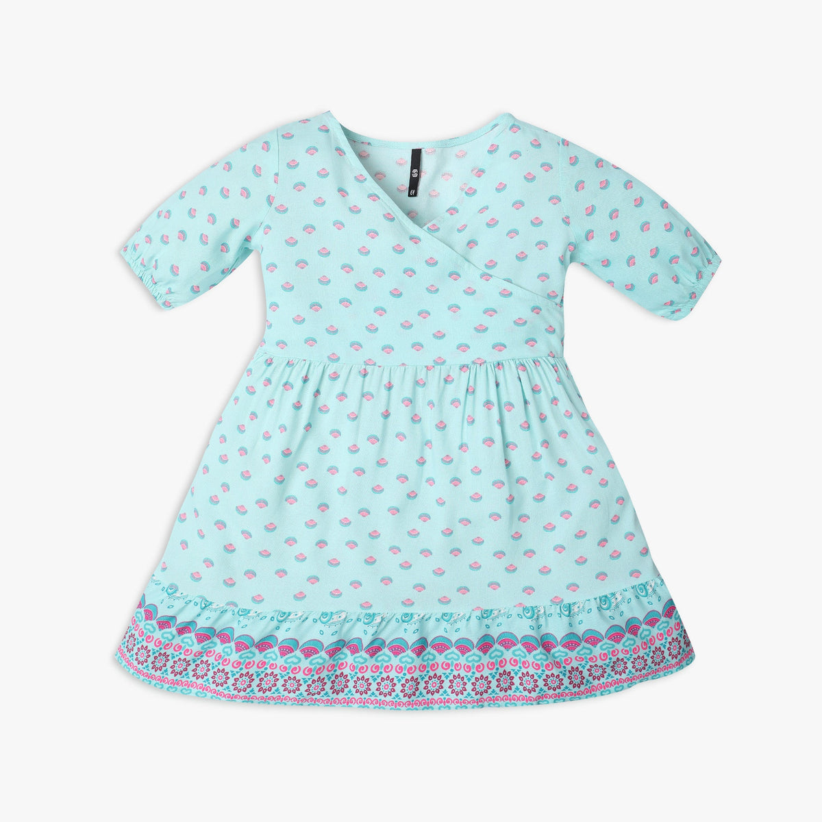 Girl's Regular Fit Printed Dress