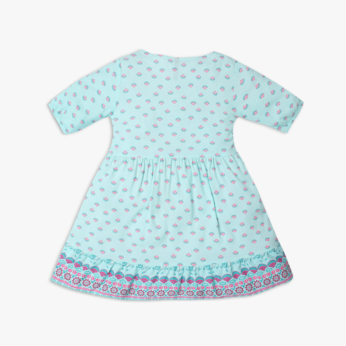 Girl's Regular Fit Printed Dress