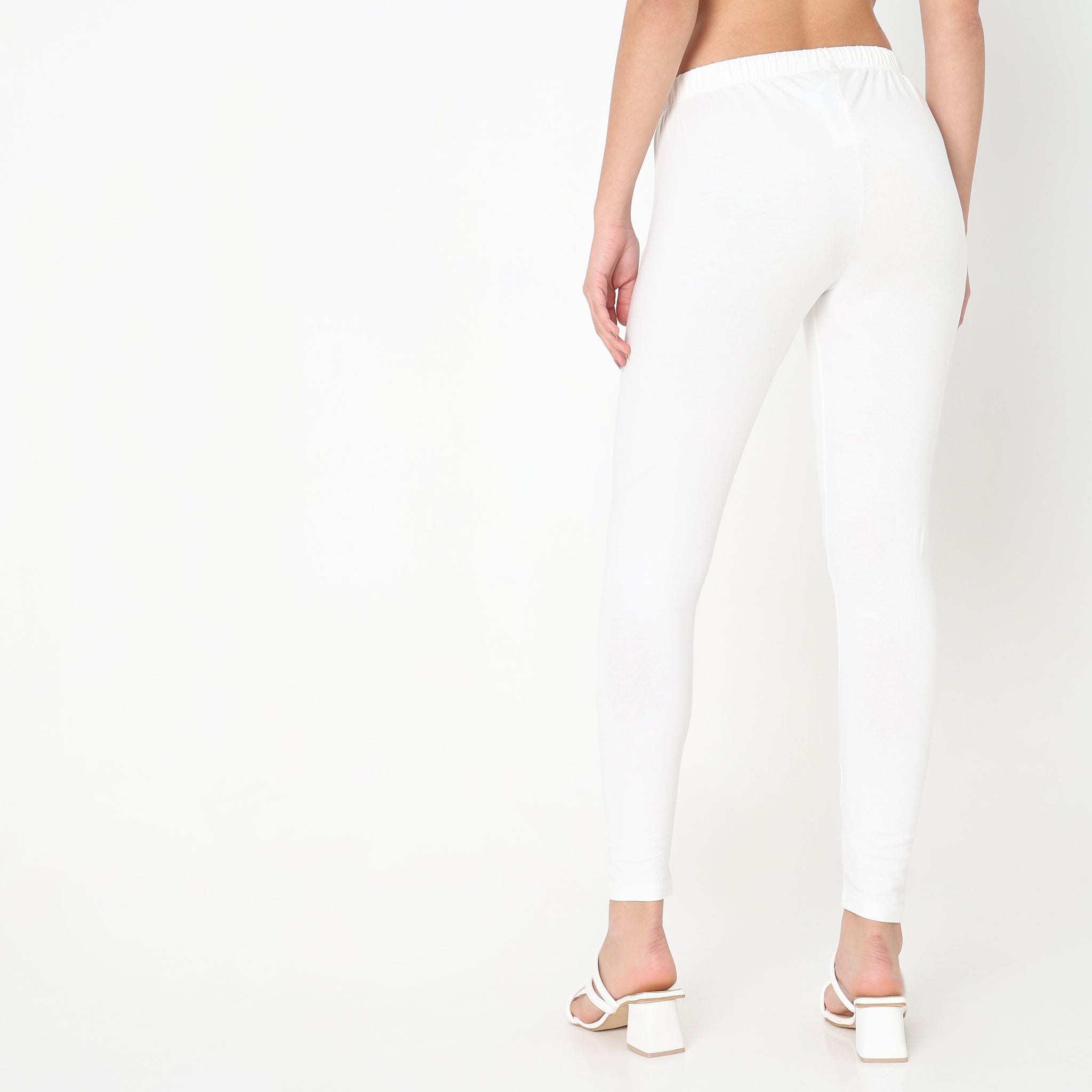 Off white ankle length leggings best sale