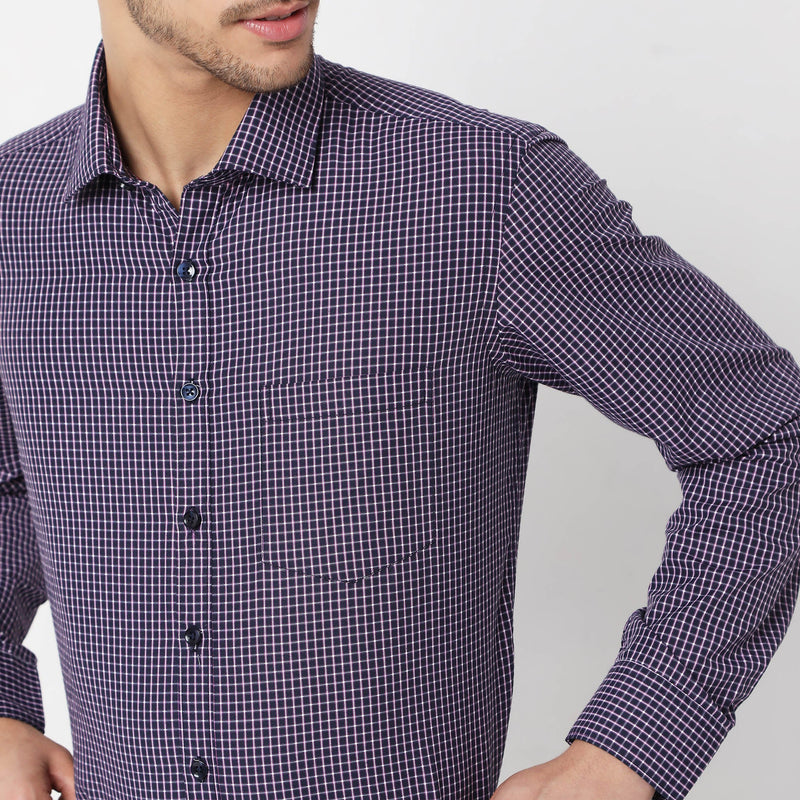 Slim Fit Checkered Shirt