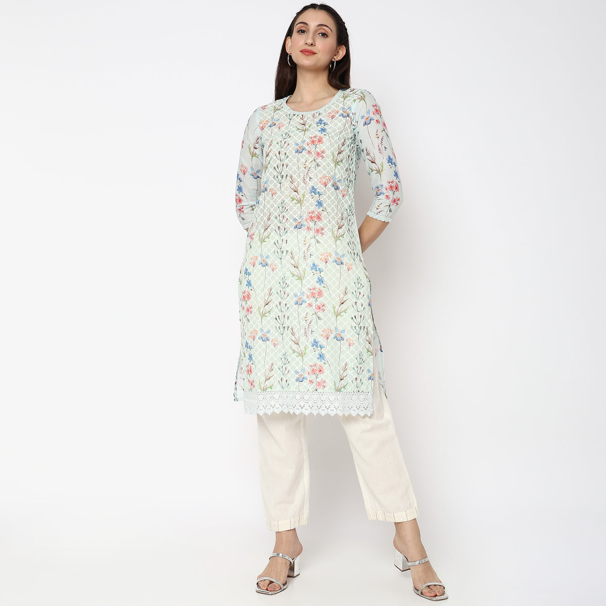 Straight Fit Printed Kurta