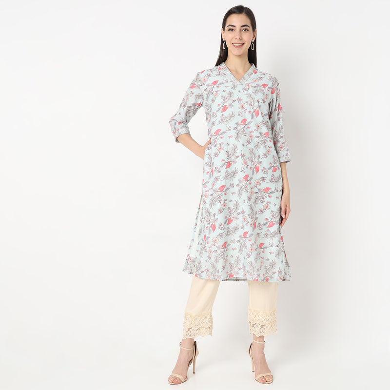 Flare Fit Printed Kurta