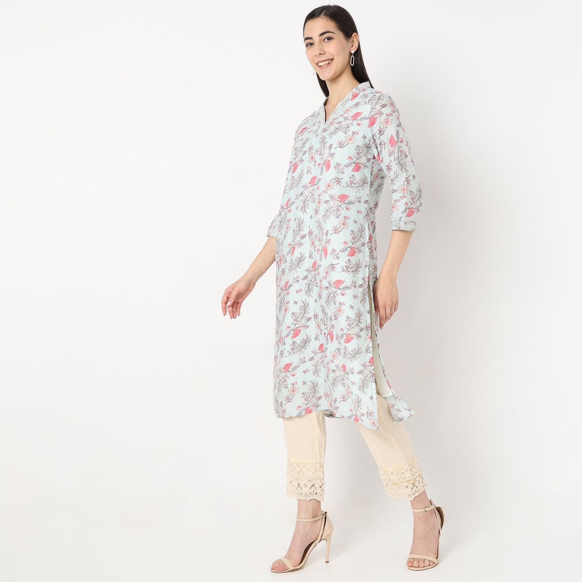 Flare Fit Printed Kurta