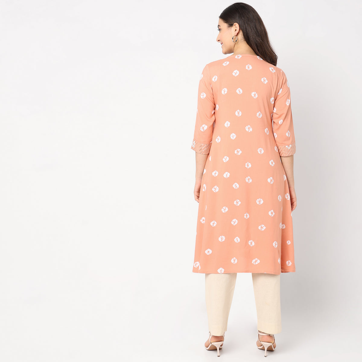 Flare Fit Embroidered Kurta