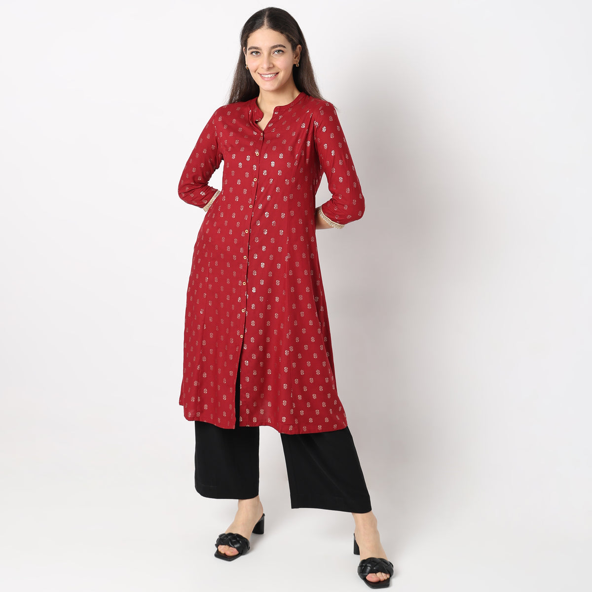 Flare Fit Printed Kurta