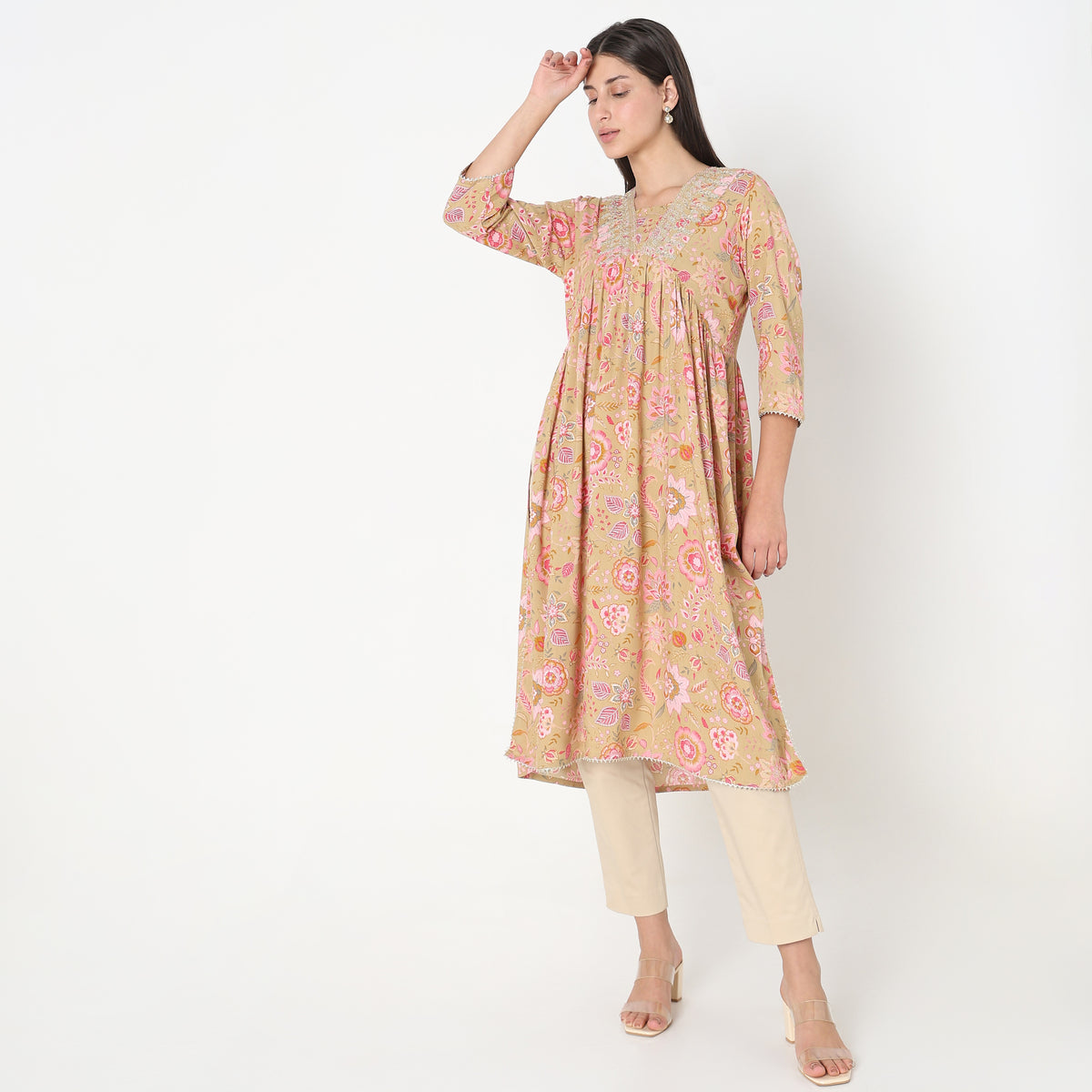 Flare Fit Printed Kurta