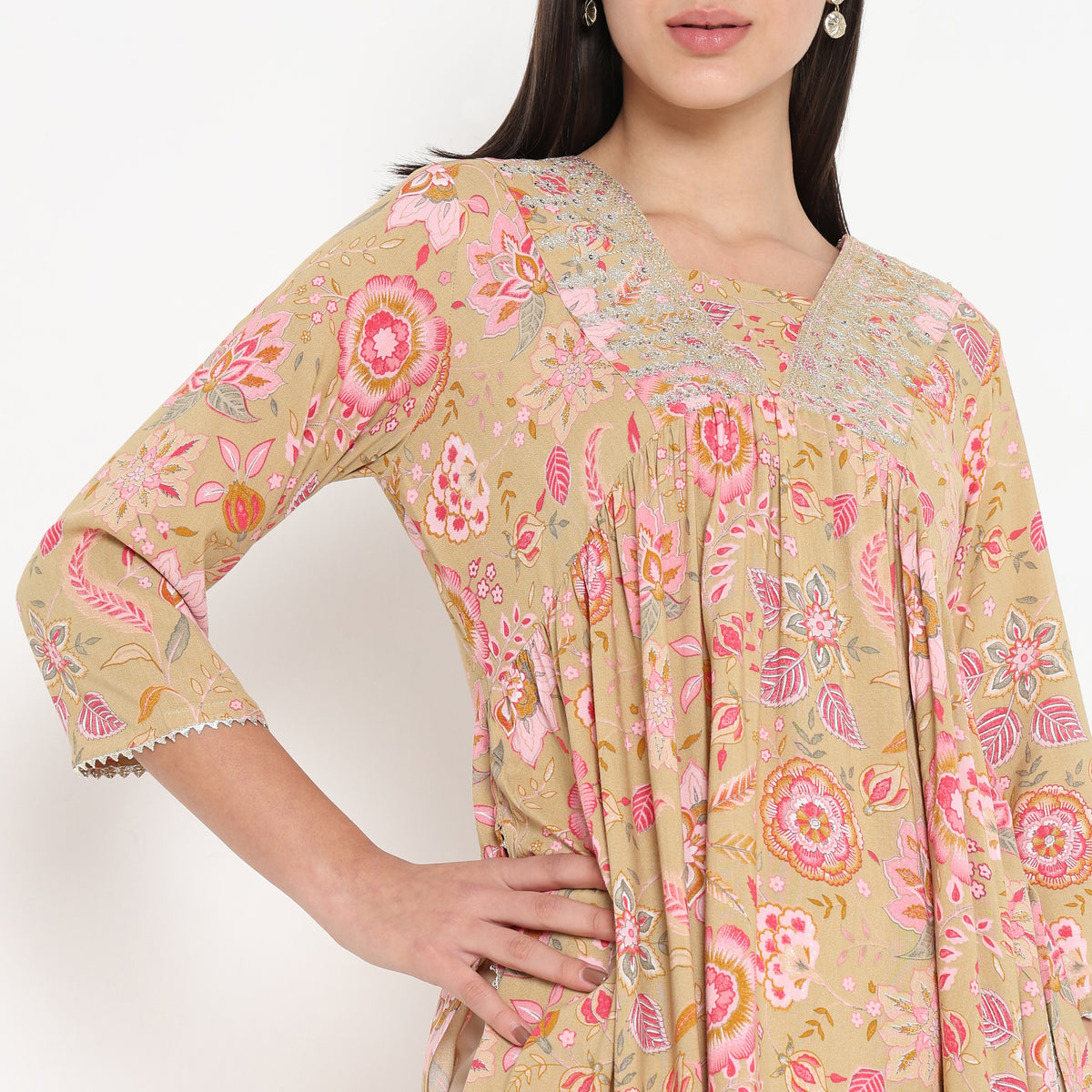 Flare Fit Printed Kurta