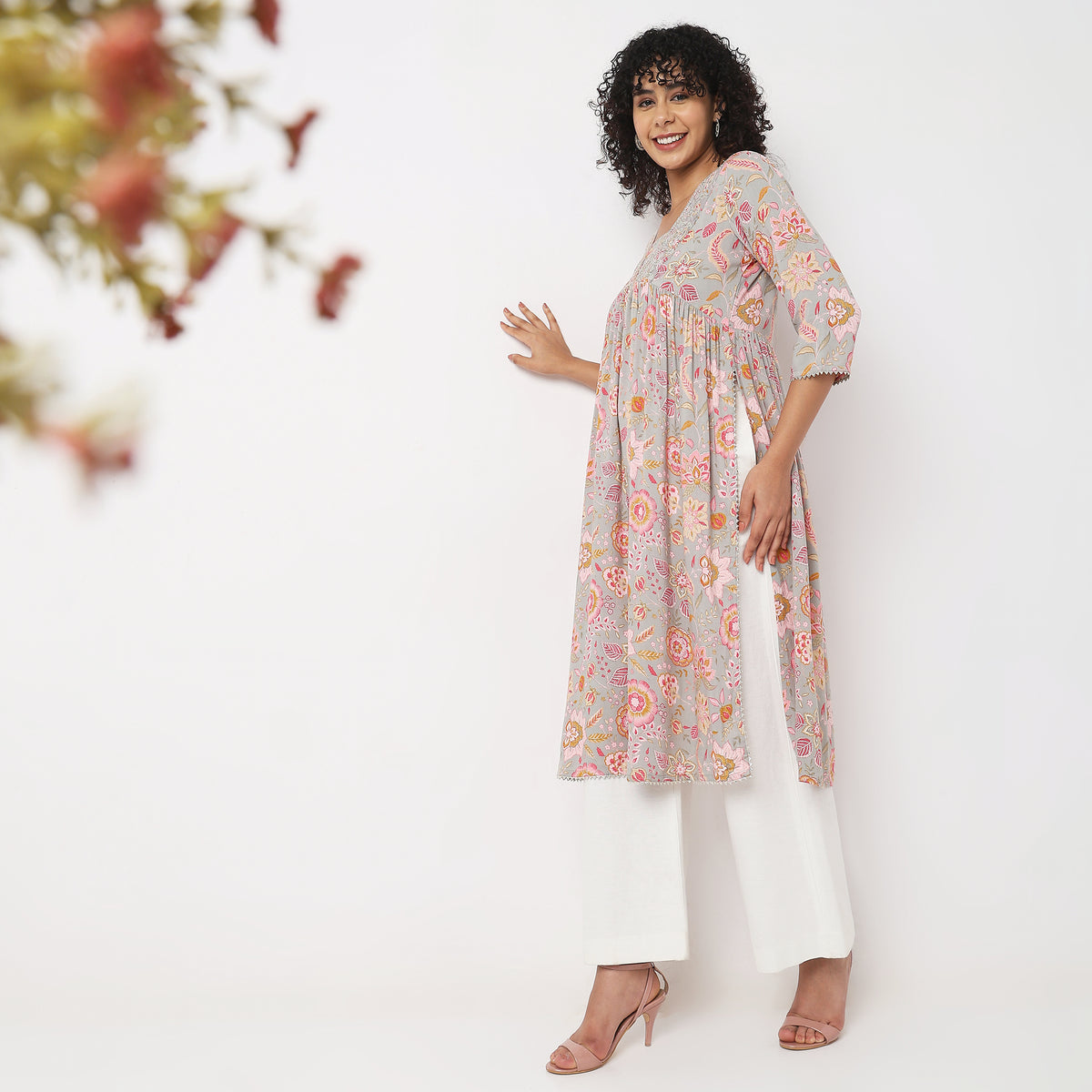 Flare Fit Printed Kurta