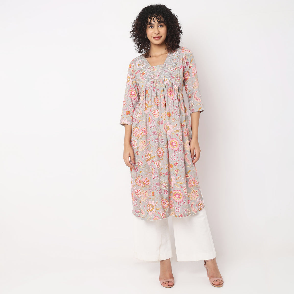 Flare Fit Printed Kurta