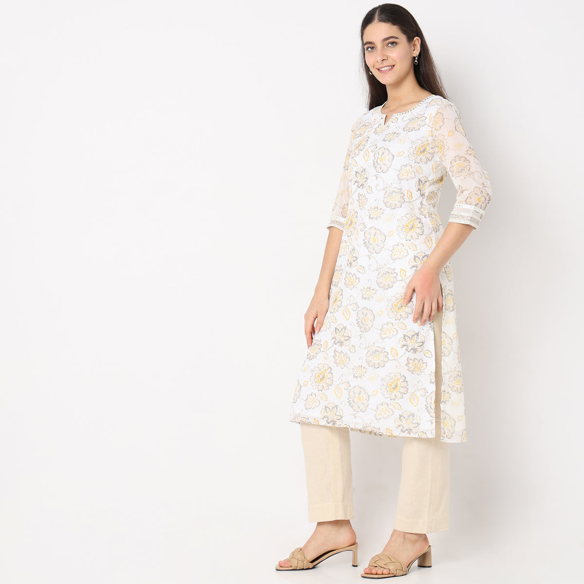 Straight Fit Printed Kurta