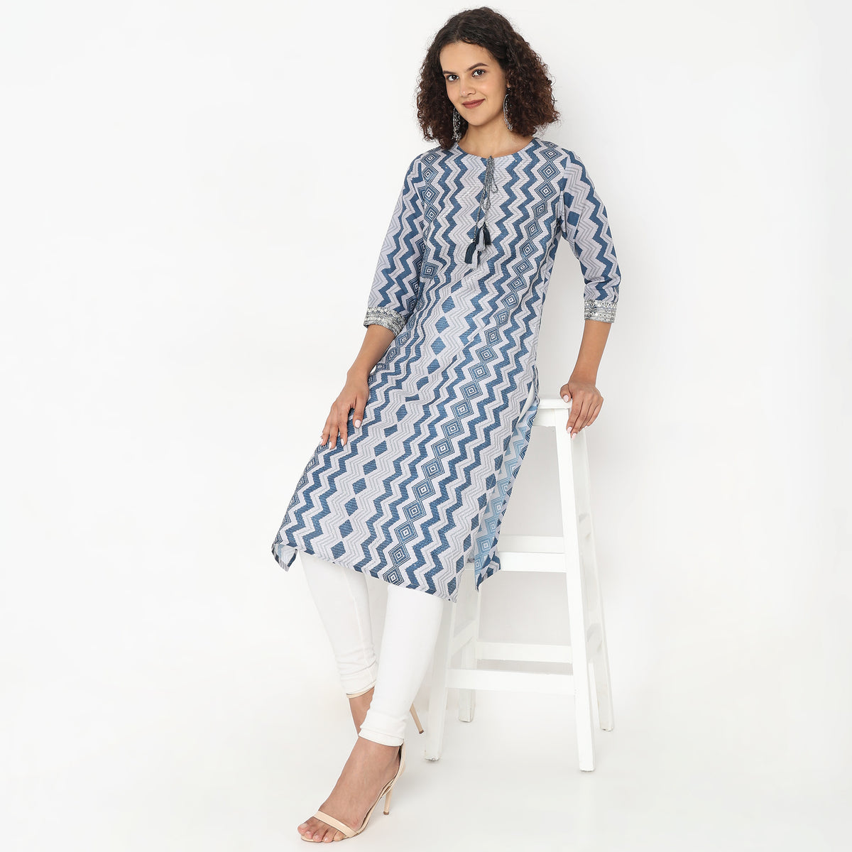 Straight Fit Printed Kurta