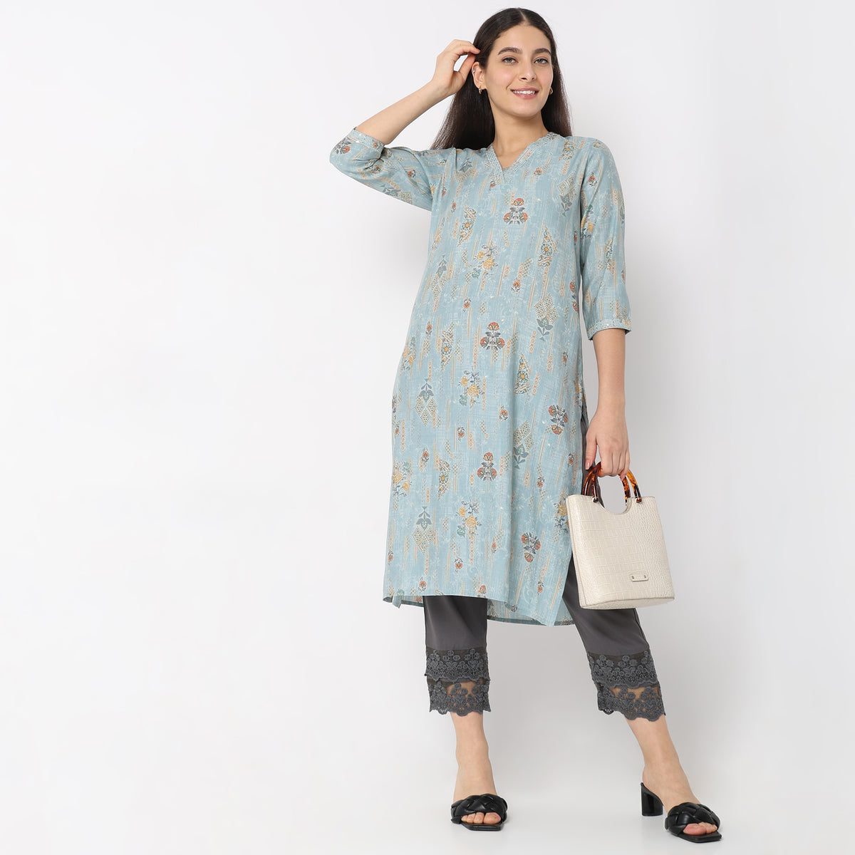 Regular Fit Printed Kurta