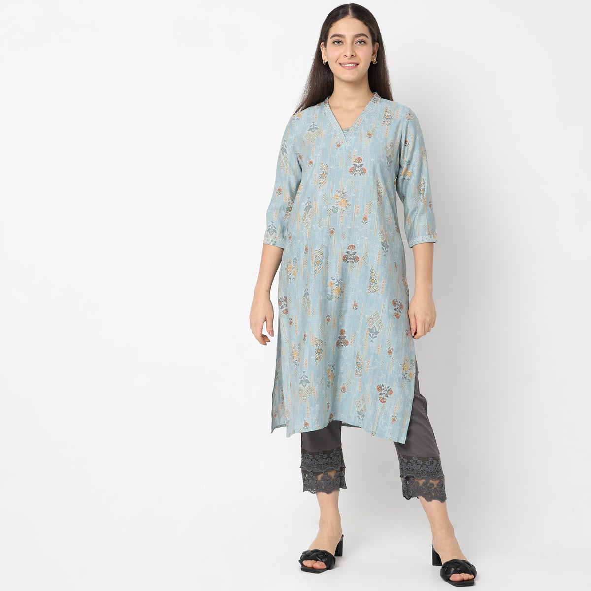 Regular Fit Printed Kurta