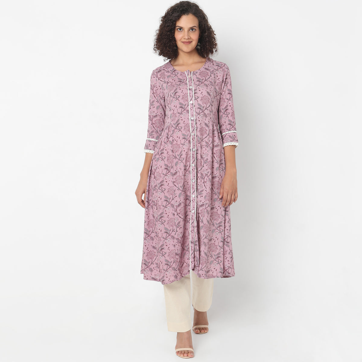 Flare Fit Printed Kurta