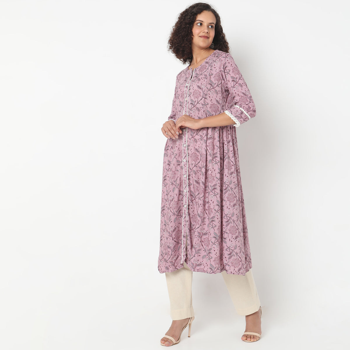 Flare Fit Printed Kurta