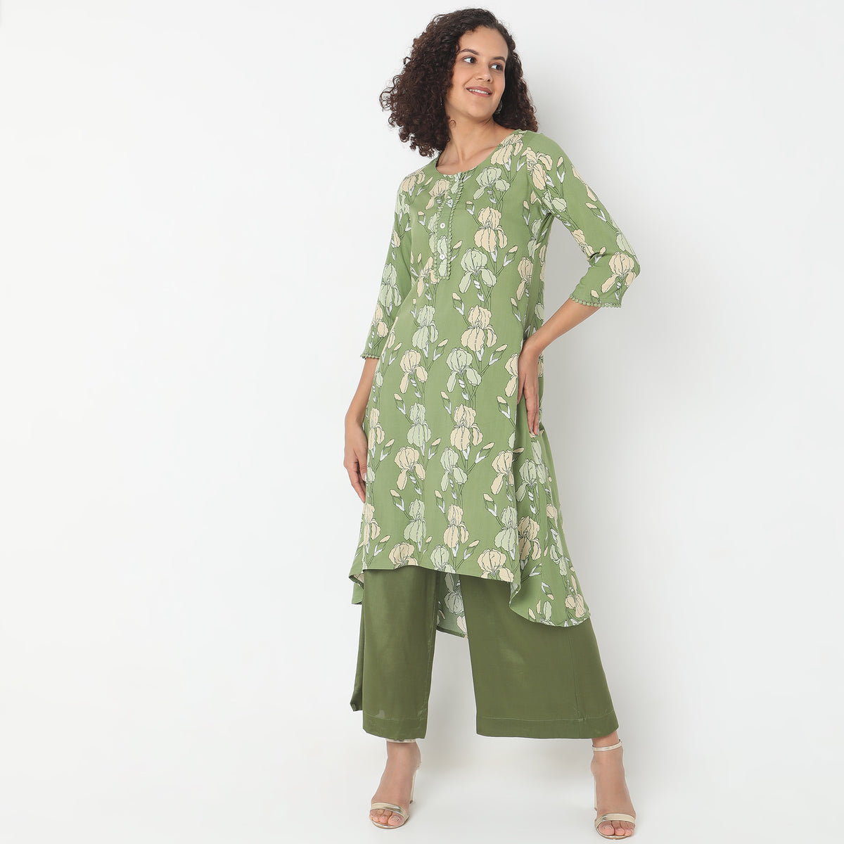 Flare Fit Printed Kurta