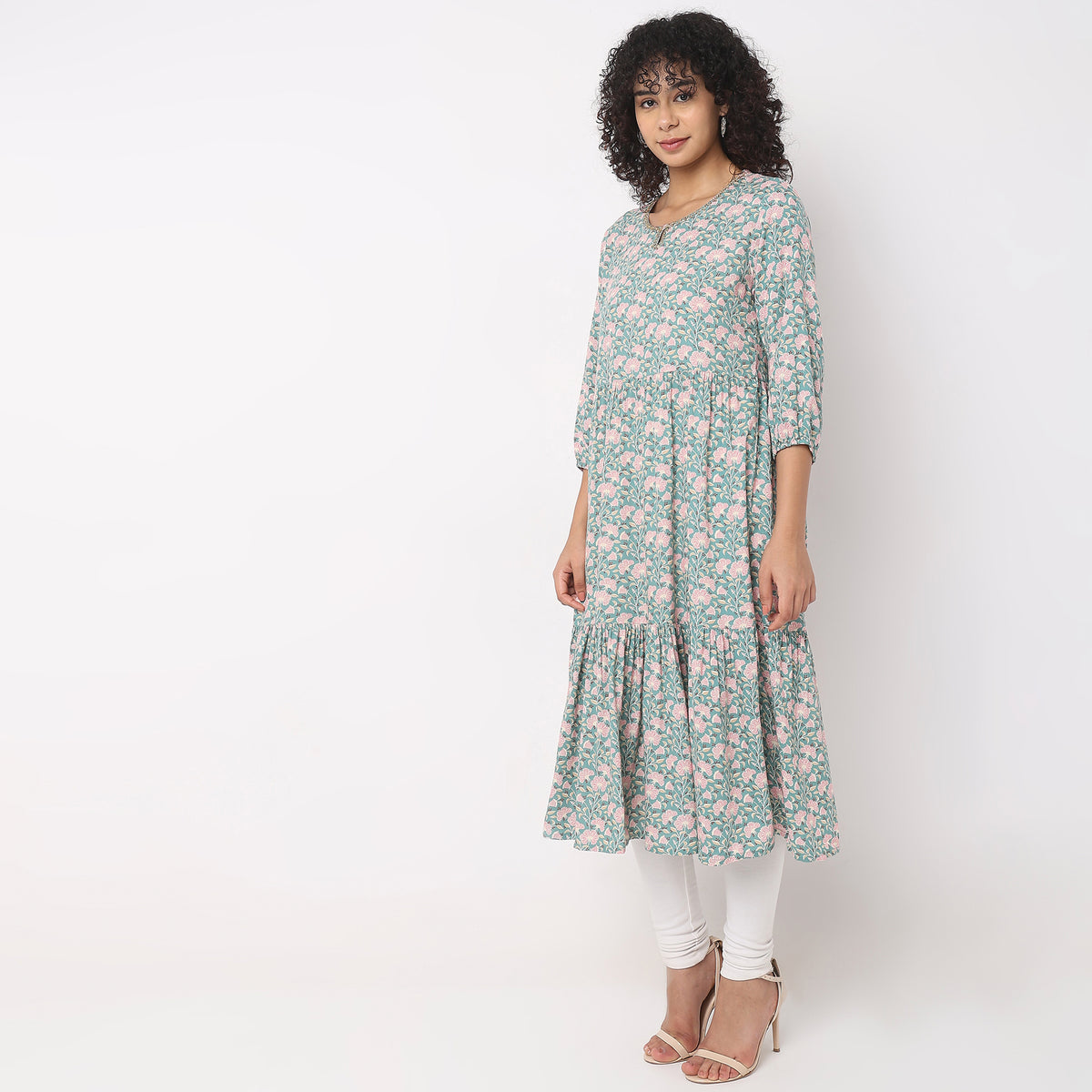 Flare Fit Printed Kurta