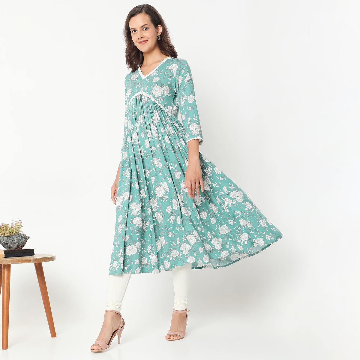 Flare Fit Printed Kurta