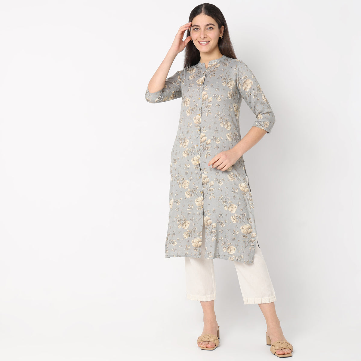 Straight Fit Printed Kurta