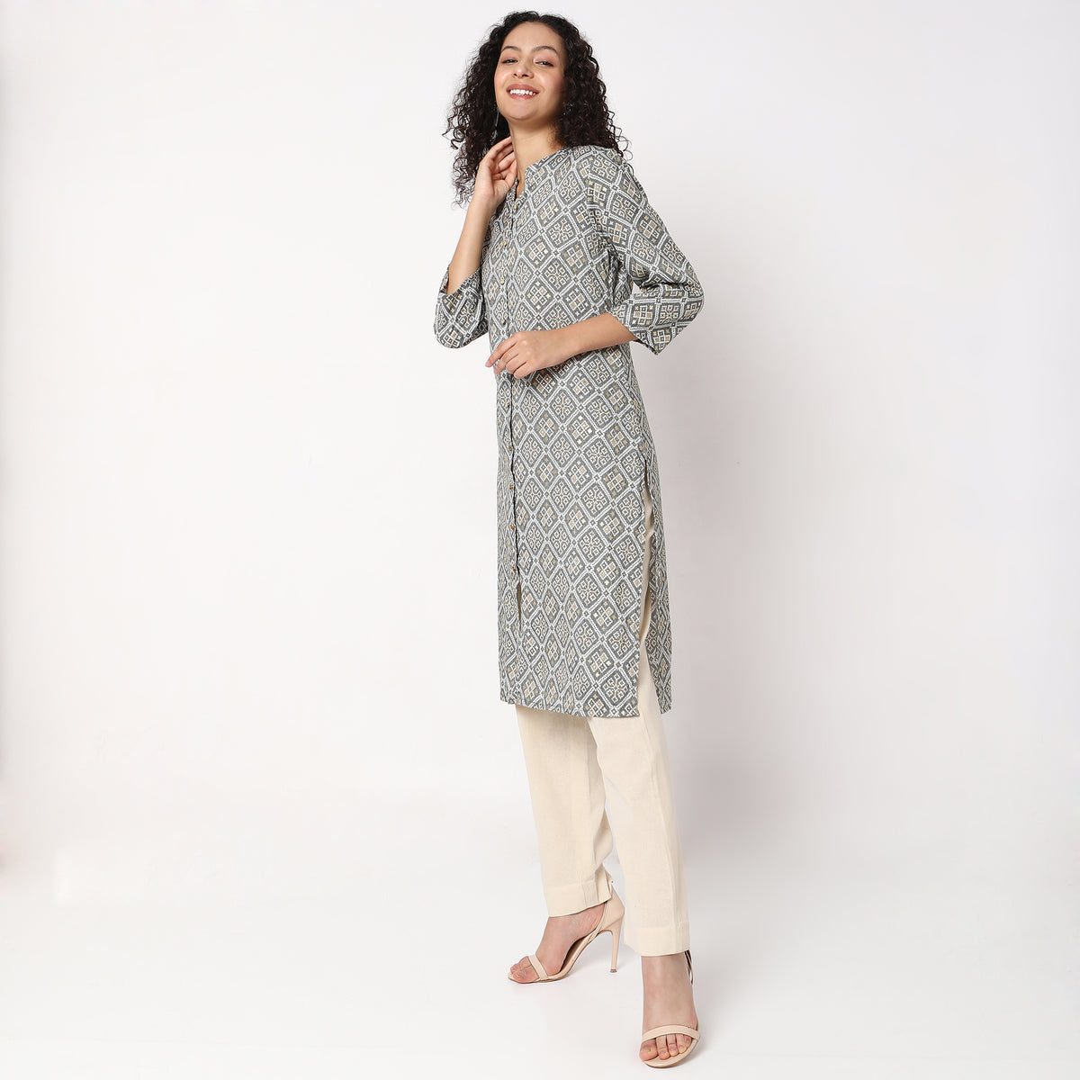 Straight Fit Printed Kurta