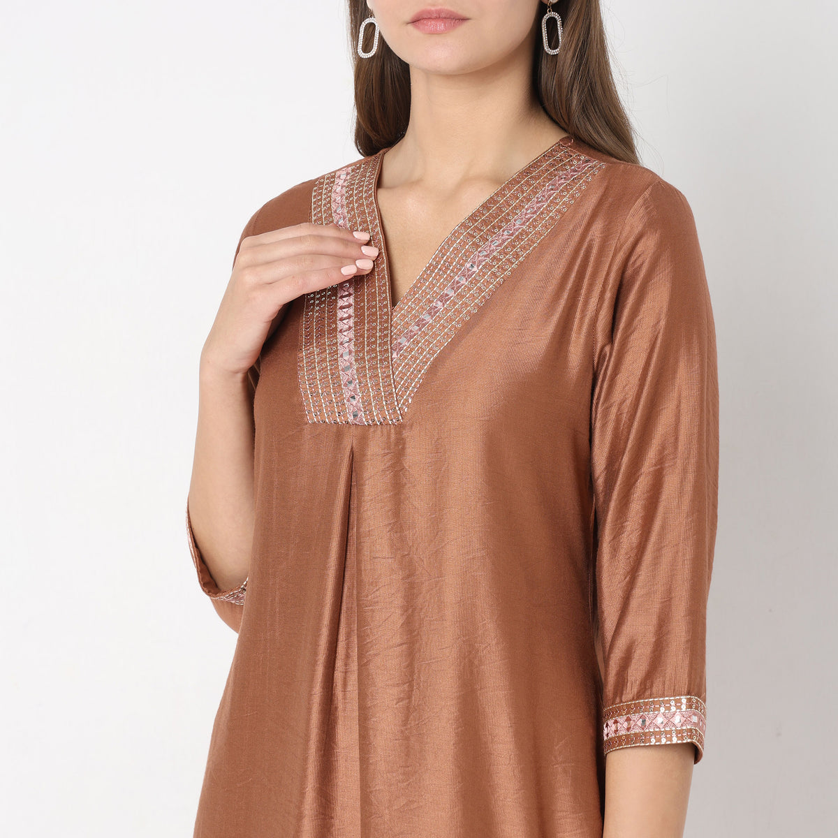 Flare Fit Embellished Kurta