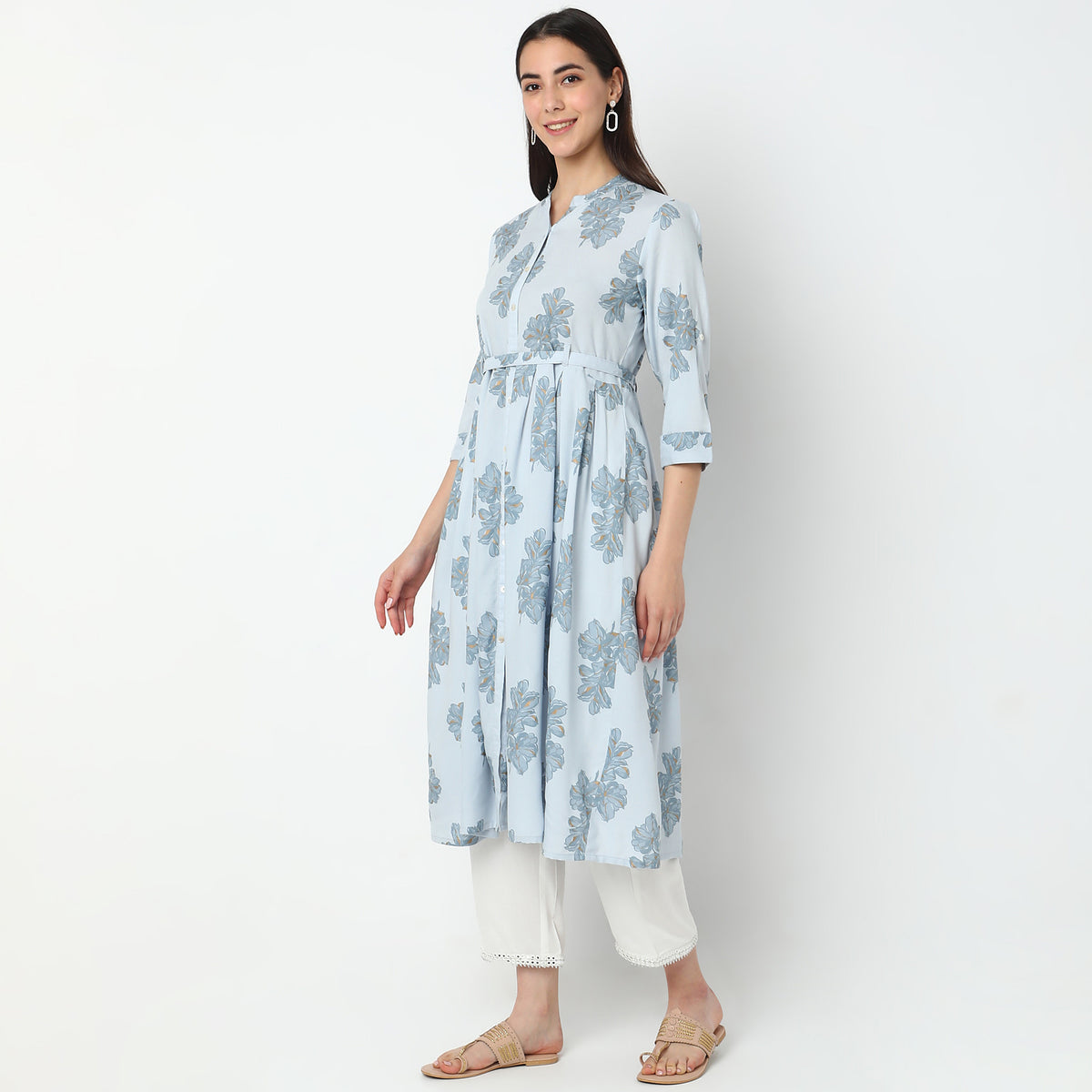 Flare Fit Printed Kurta