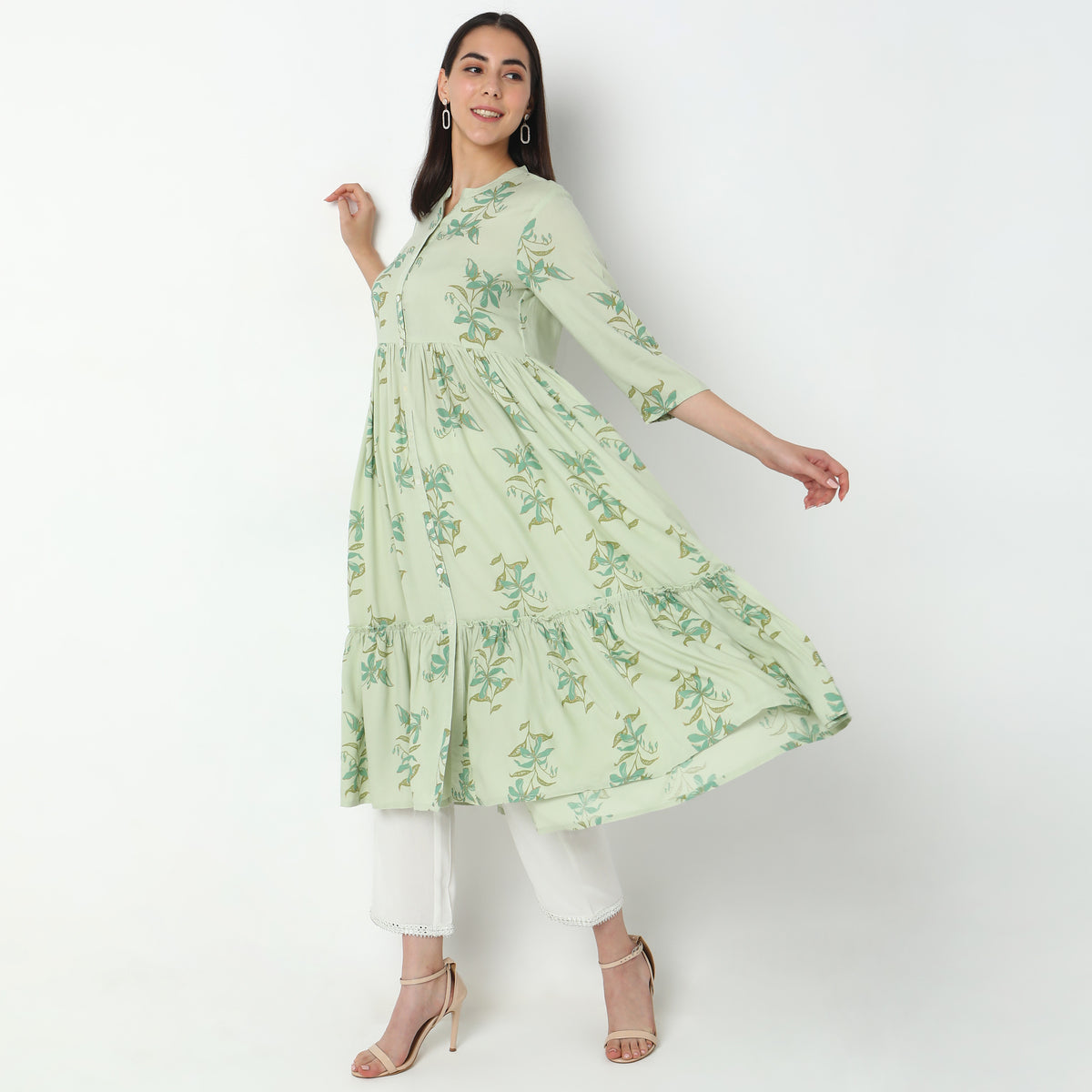 Flare Fit Printed Kurta