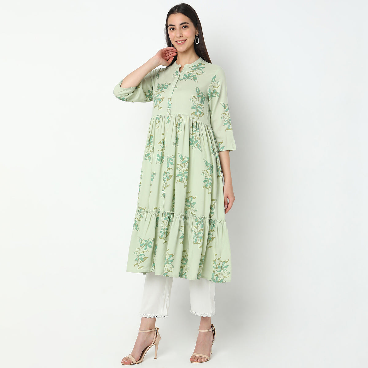 Flare Fit Printed Kurta