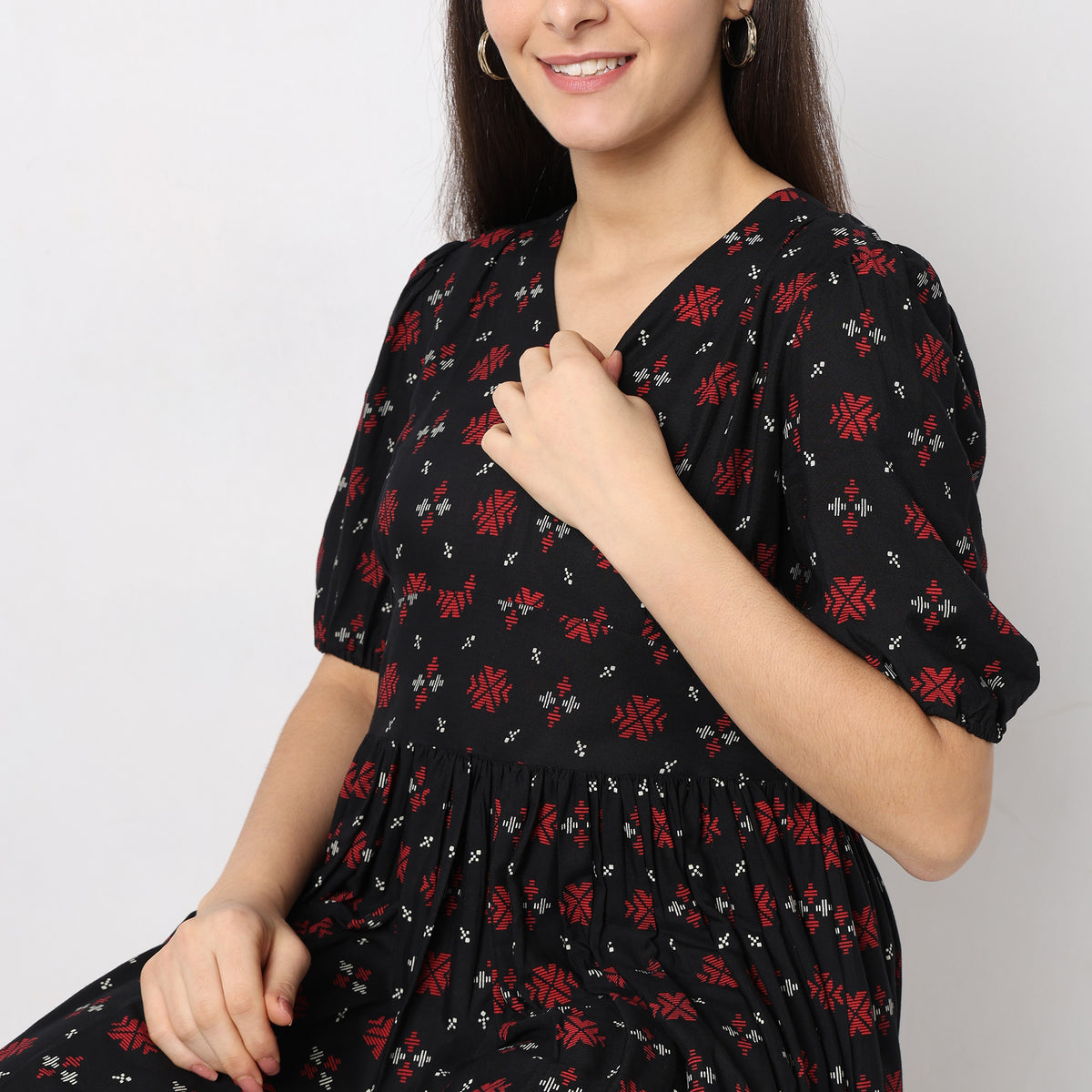 Flare Fit Printed Kurta