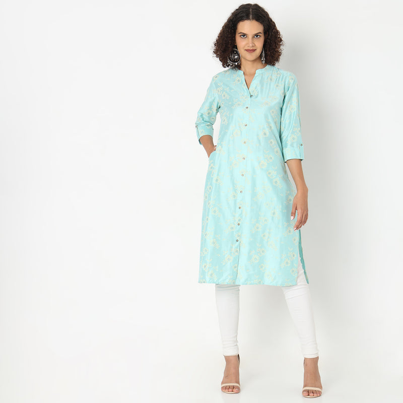 Straight Fit Printed Kurta