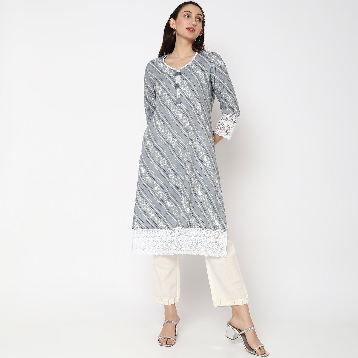 Straight Fit Printed Kurta