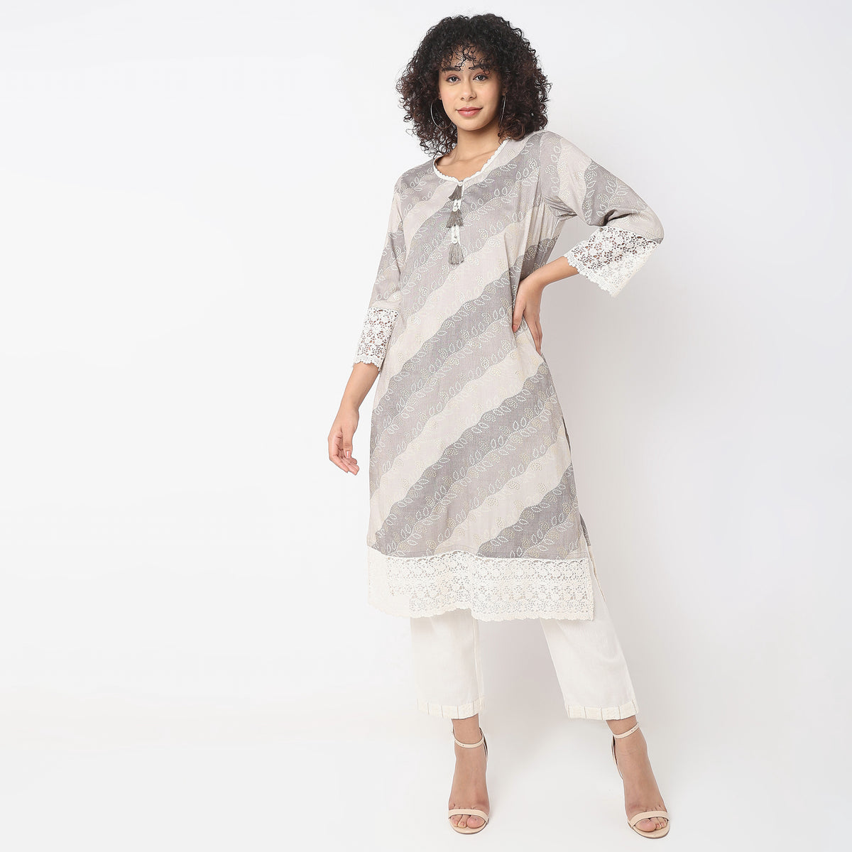 Straight Fit Printed Kurta