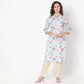 Straight Fit Floral Kurta