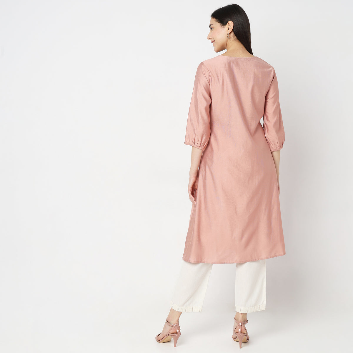 Flare Fit Embellished Kurta