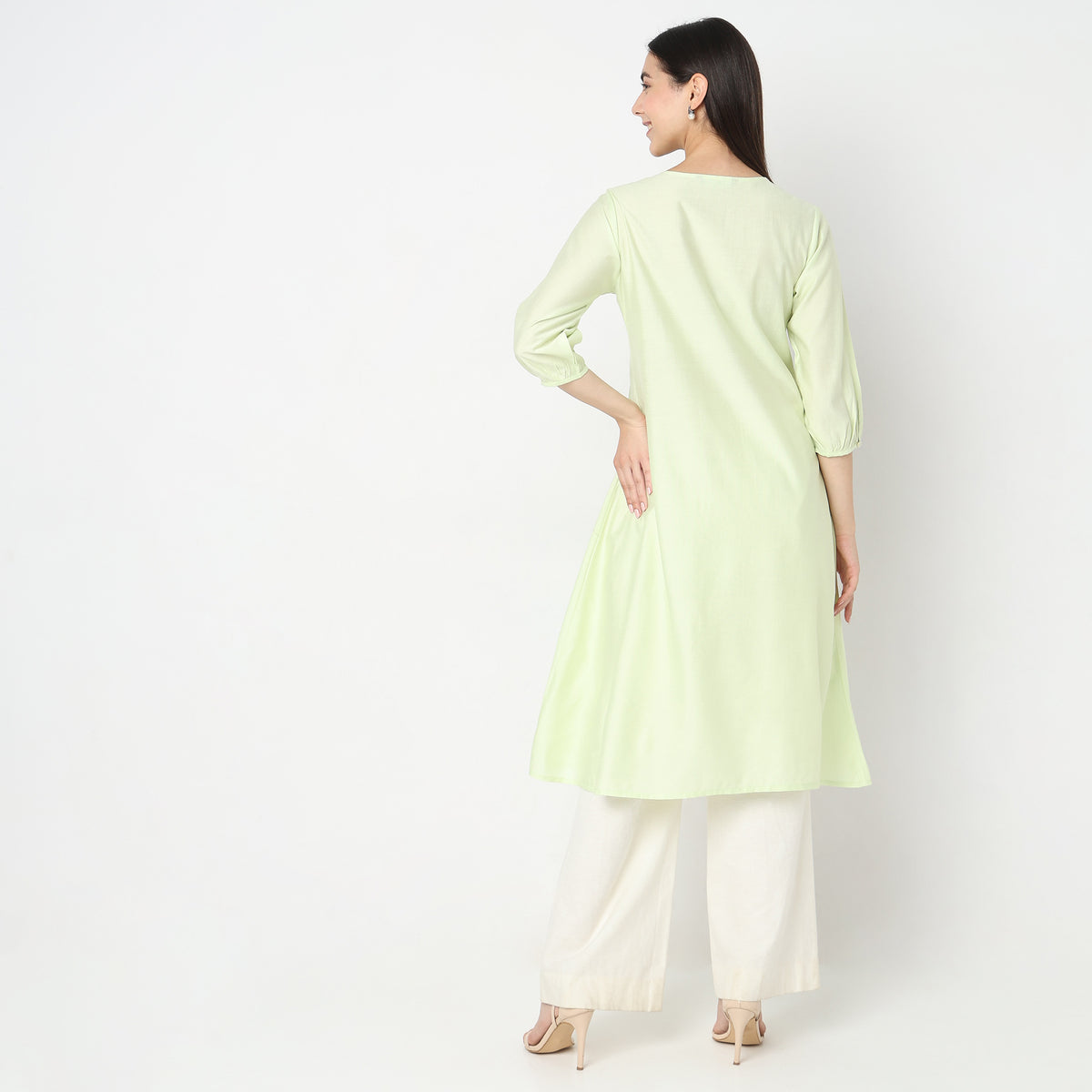 Flare Fit Embellished Kurta