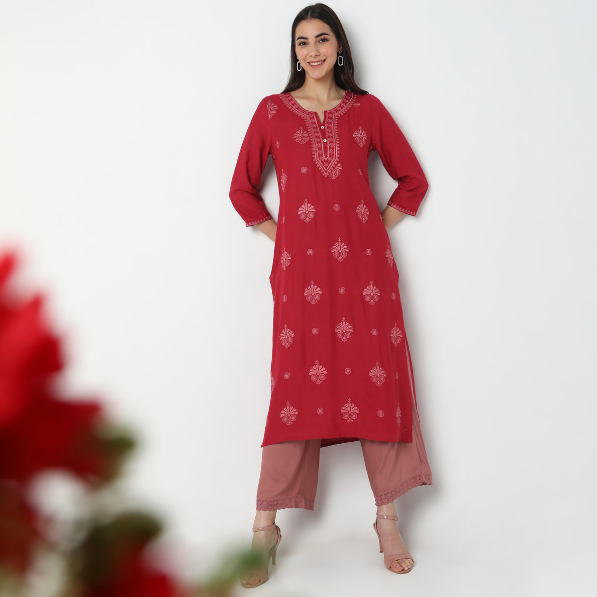 Straight Fit Printed Kurta