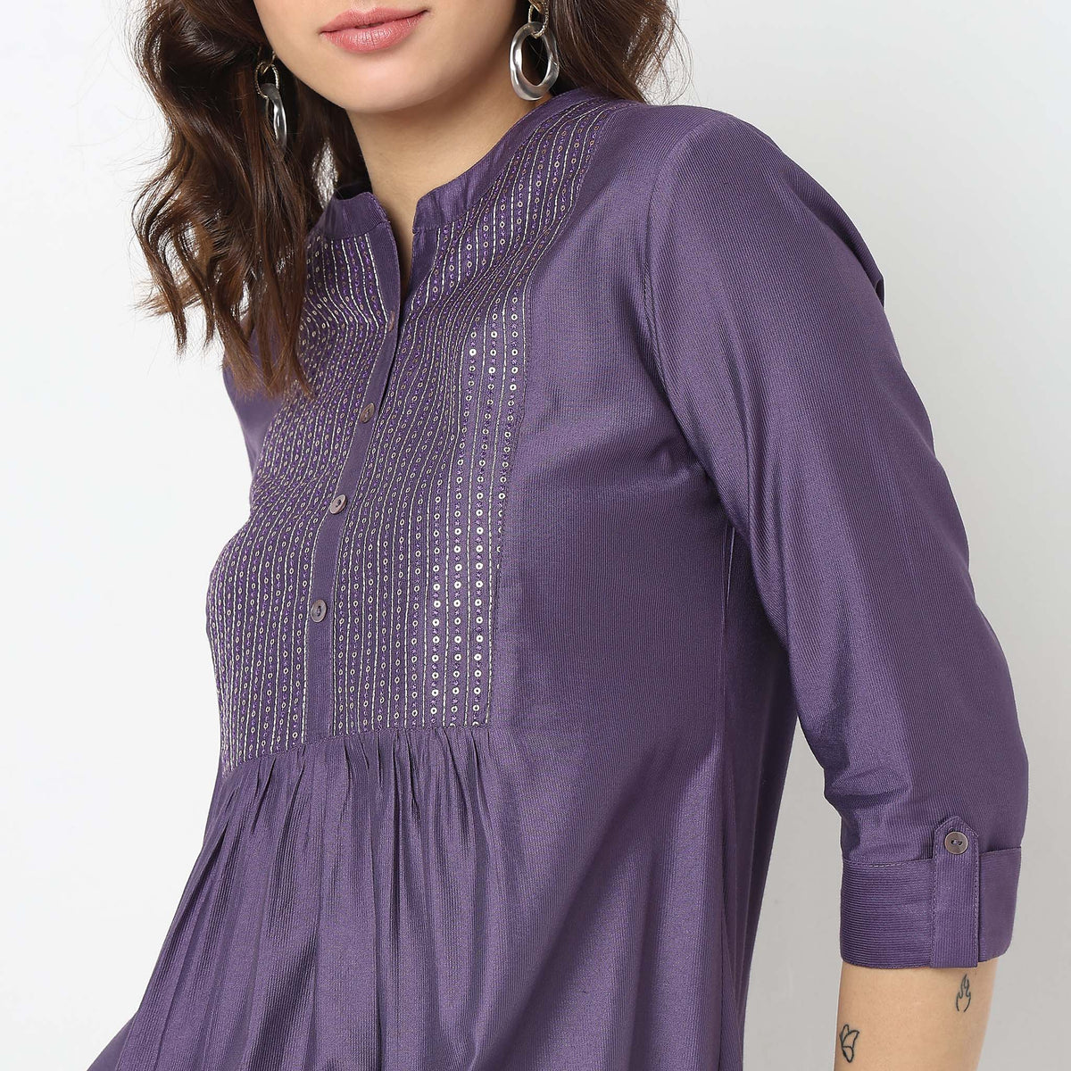 Flare Fit Embellished Kurta