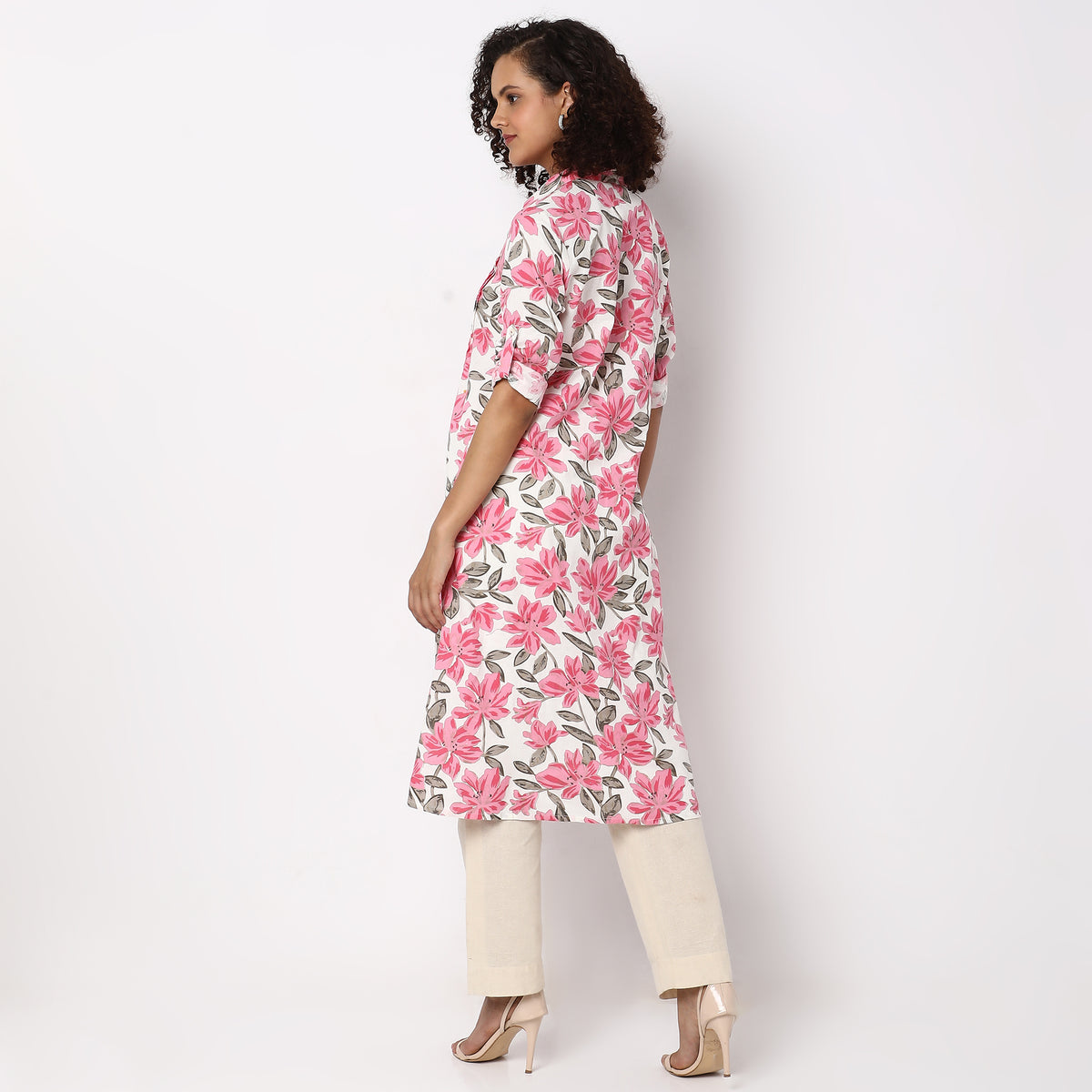 Straight Fit Floral Kurta