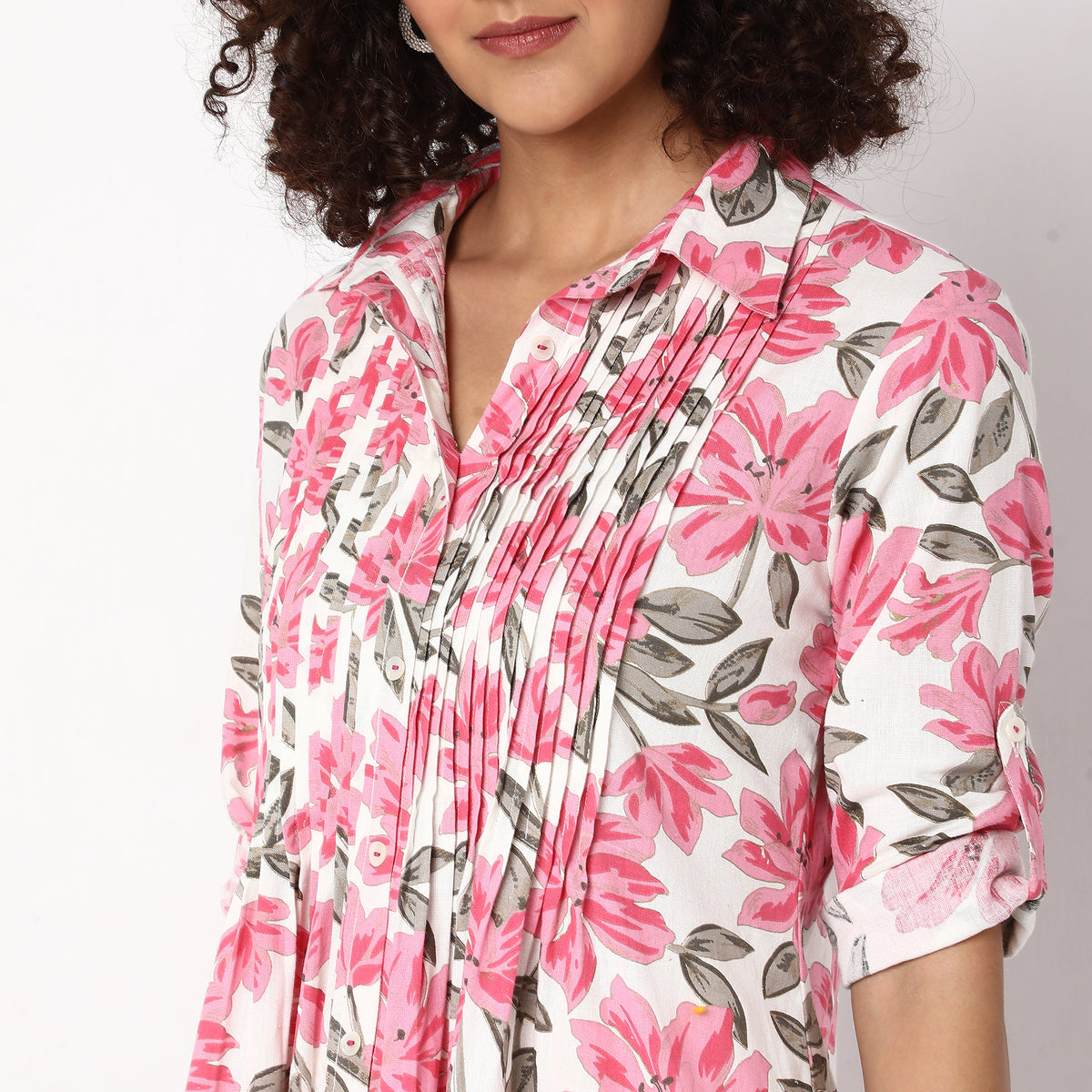 Straight Fit Floral Kurta