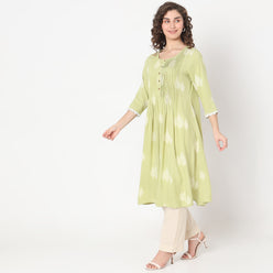 Flare Fit Printed Kurta