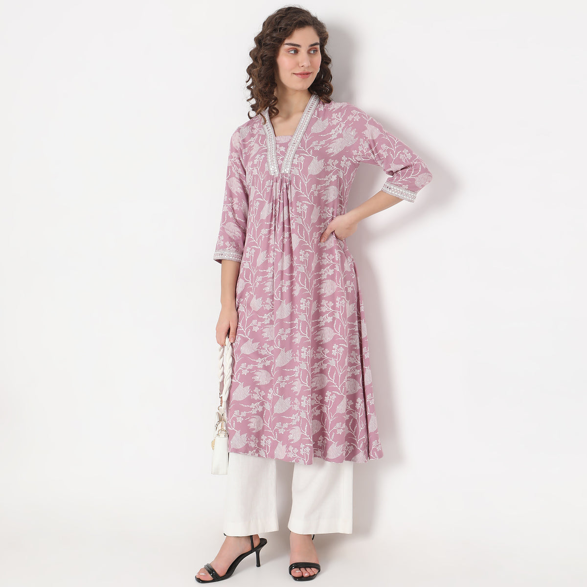 Flare Fit Printed Kurta