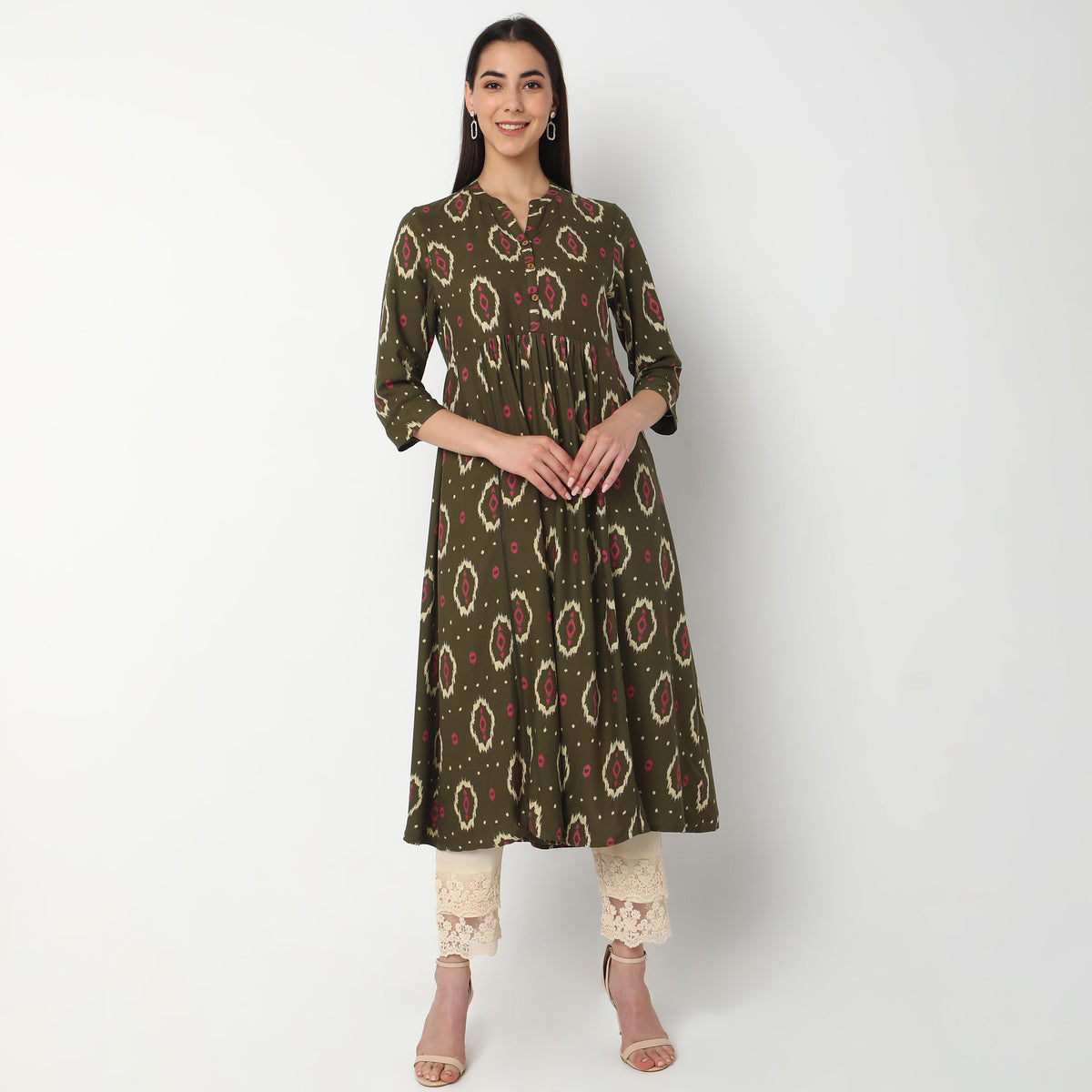 Flare Fit Printed Kurta