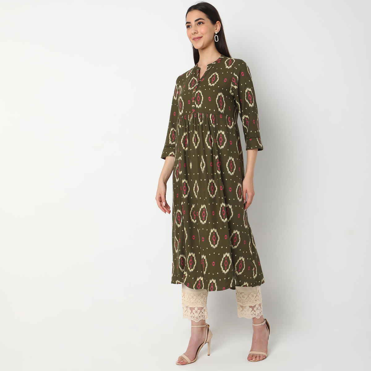 Flare Fit Printed Kurta