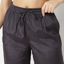 Mid Flare Solid Mid Rise Palazzos