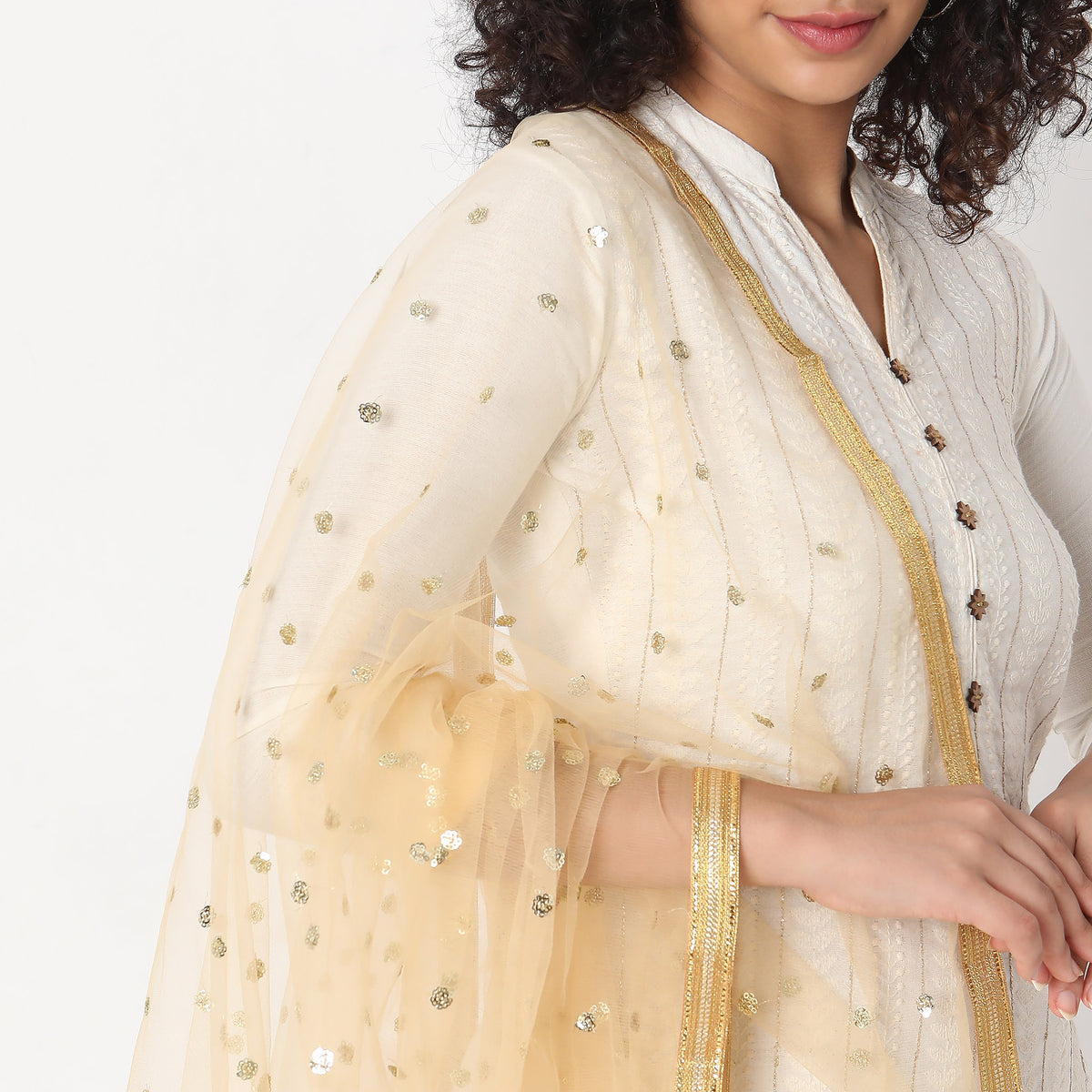 Regular Fit Embellished Dupatta