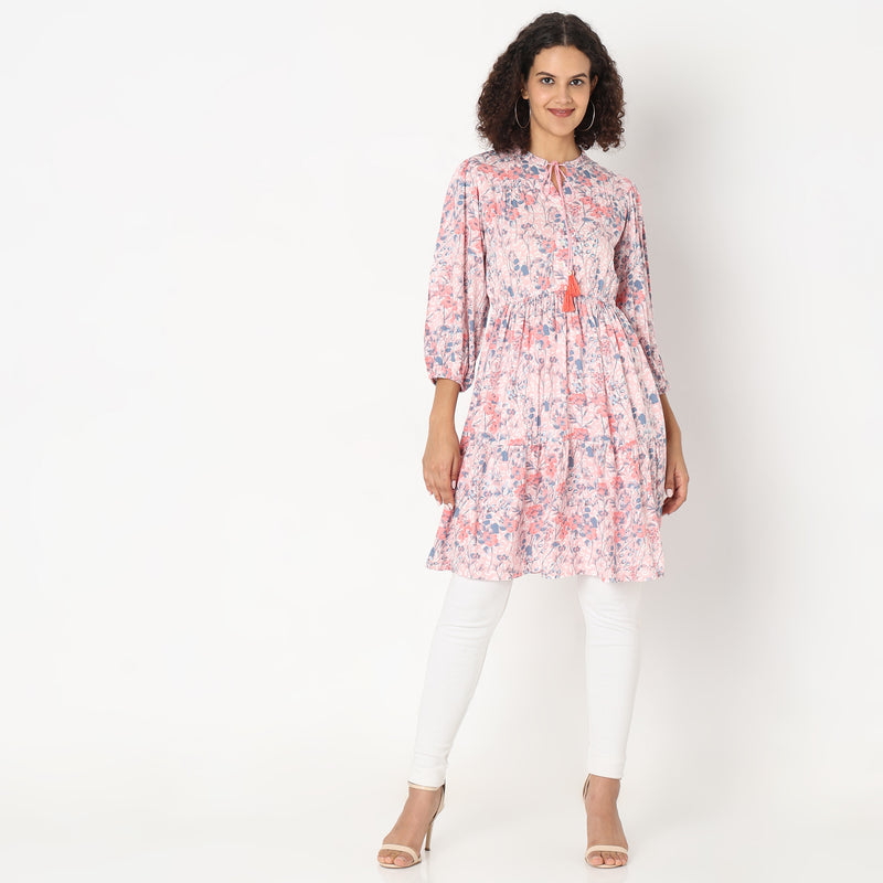 Flare Fit Printed Kurta